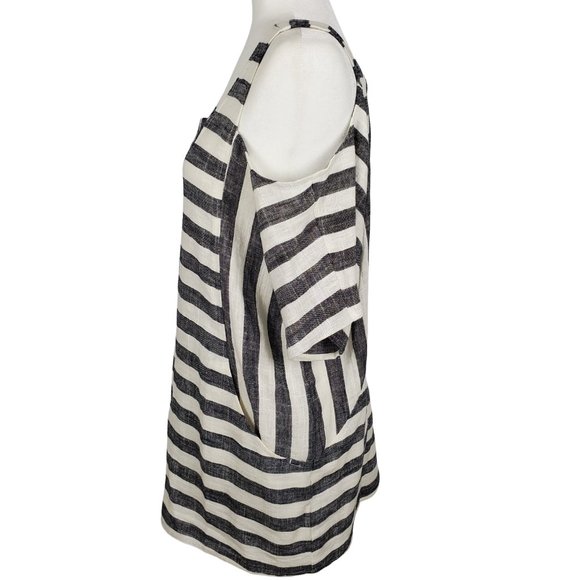 NWOT Soft Surroundings Striped Cold Shoulder Sunset Tunic Women's Large Petite - Picture 5 of 11